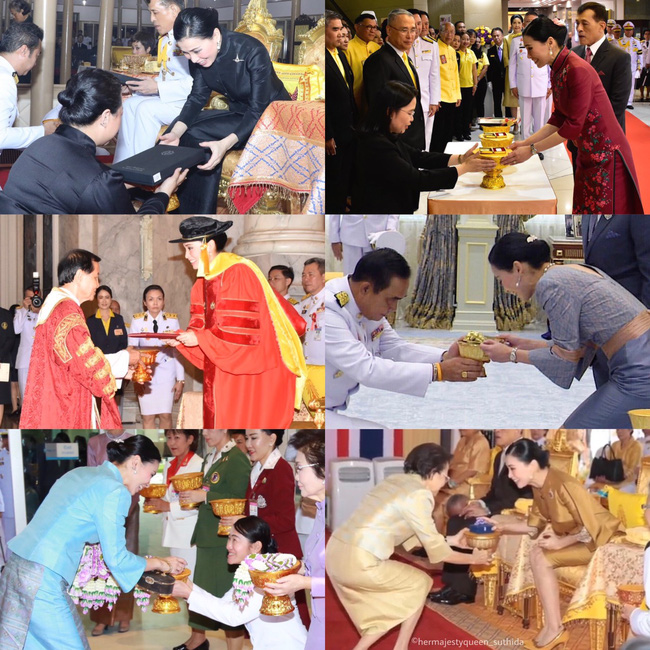 Hoàng hậu Thái Lan lần đầu xuất hiện sau khi Hoàng quý phi được phục vị, gây chú ý với vẻ ngoại hình cùng biểu cảm đặc biệt - Ảnh 2.