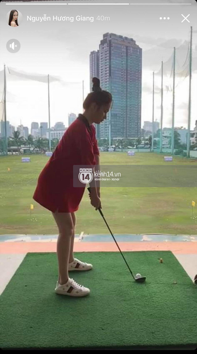 Hương Giang lần đầu khoe clip đánh golf có cả bạn trai Matt Liu lên mạng xã hội - Ảnh 1.