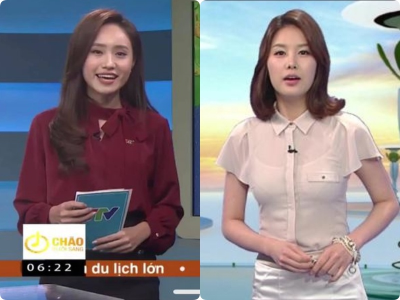 Rất nhiều nữ MC của Hàn Quốc ăn mặc sexy táo bạo phô diễn vòng 1 ngay cả khi lên sóng, trái ngược hoàn toàn với vẻ kín đáo thanh lịch của MC truyền hình Việt - Ảnh 10.