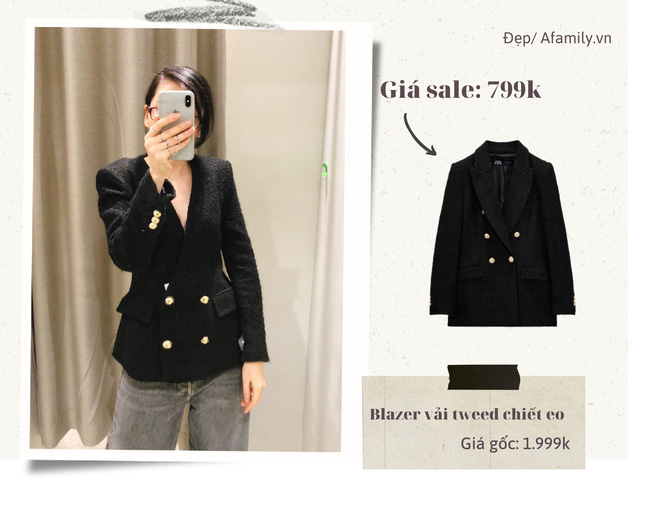 Blazer Zara sale đồng giá 799k: Áo vải tweed đẹp mê, có mẫu chuẩn style sang chảnh của chị đẹp Son Ye Jin - Ảnh 3.