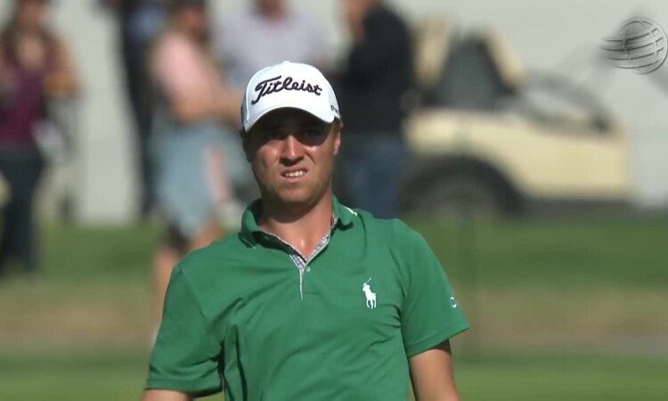 Cú đánh ghi điểm eagle của Justin Thomas ở hố cuối vòng bốn Mexico Championship